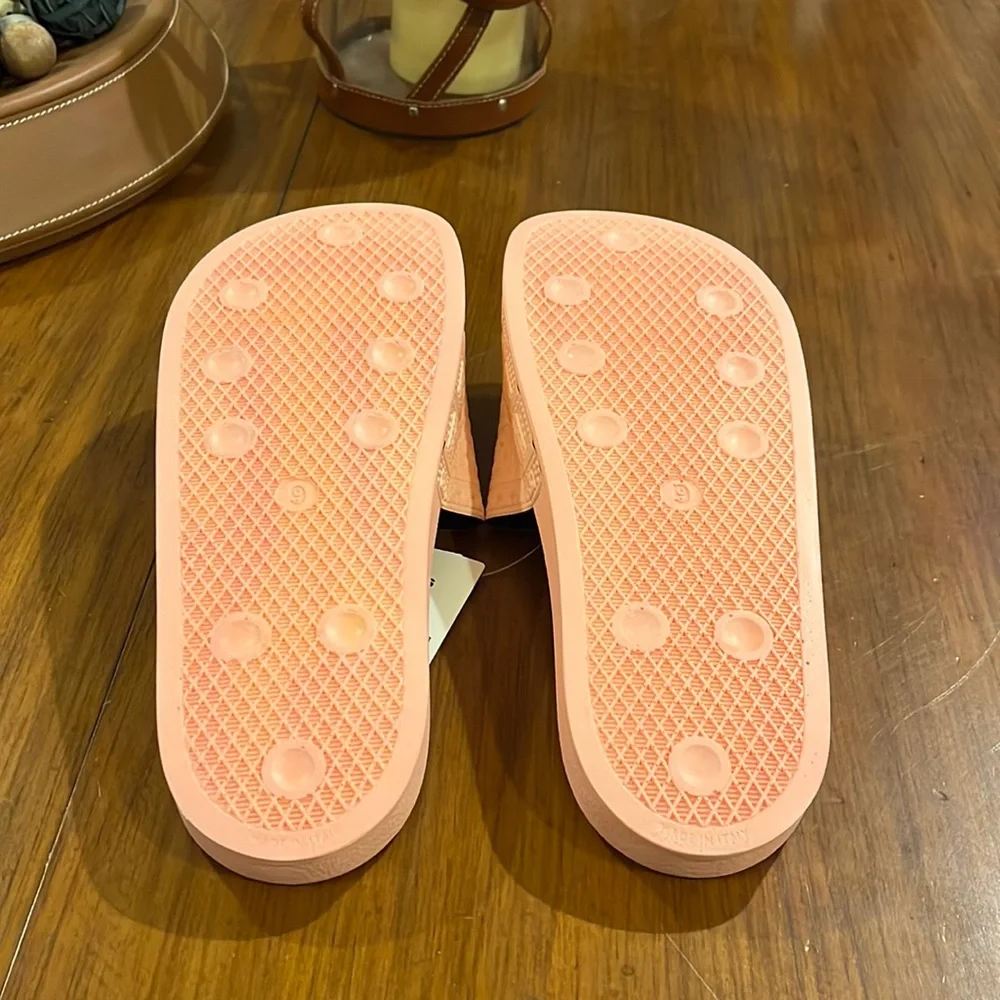 Adidas Adilette Slides Sandals Shoes Hazel Coral Made in Italy BA7538 Men’s Sz 9
